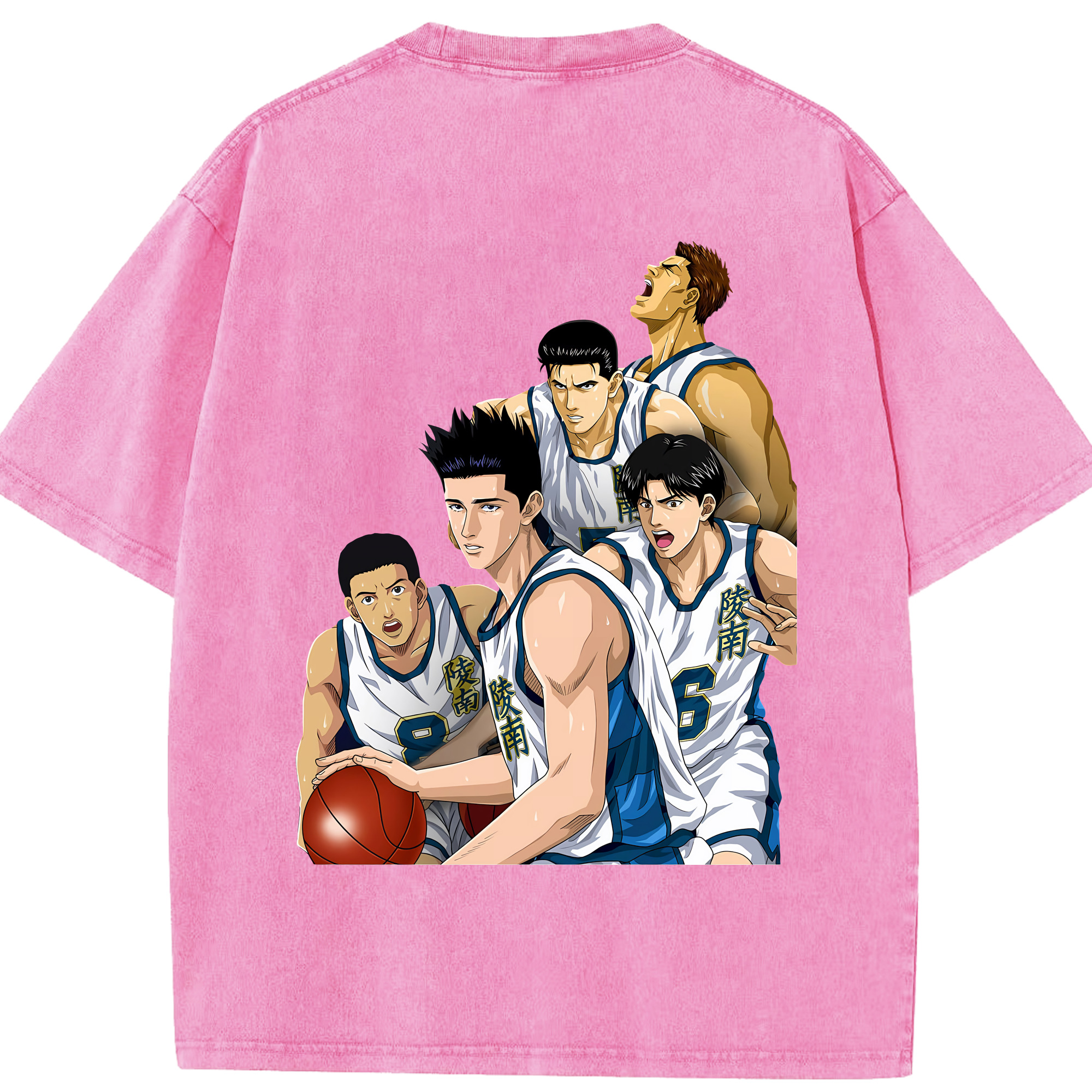 （画像用） SLAM DUNK／スラムダンク 綿100% ヴィンテージ風 半袖Tシャツ（背面プリント）
